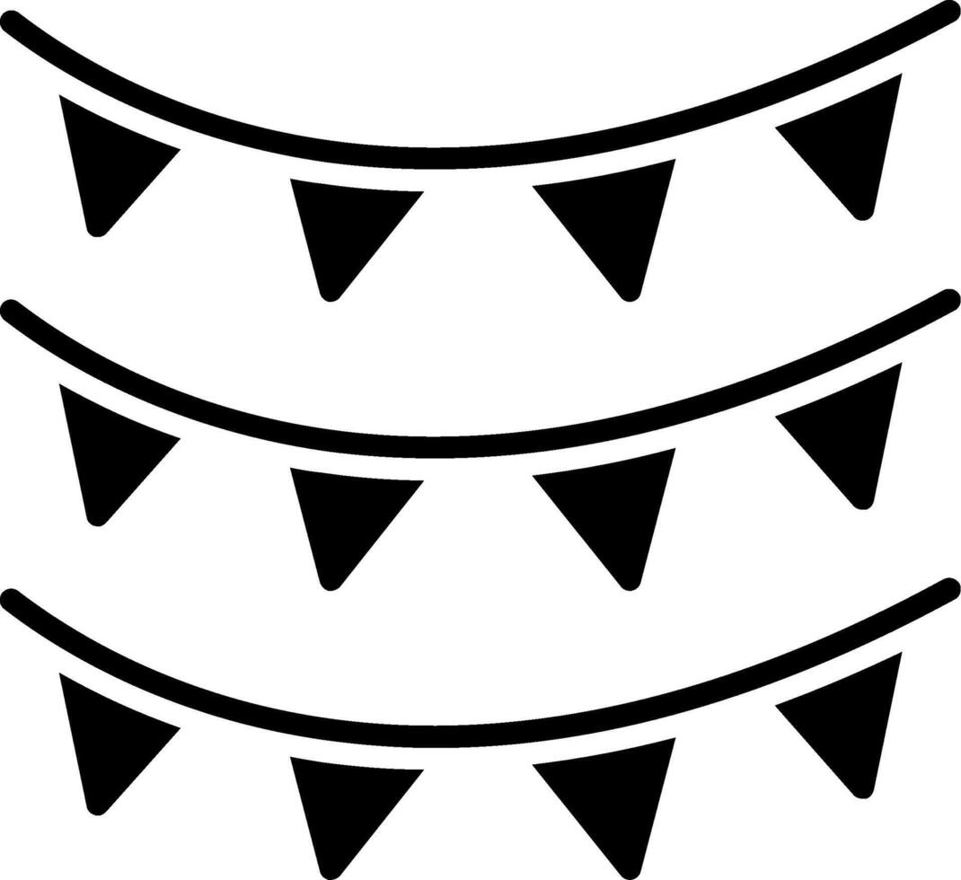 Bunting Glyph Icon vector