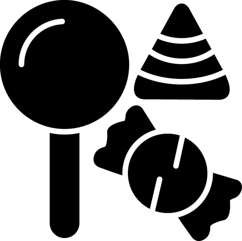 Halloween Candy Glyph Icon vector