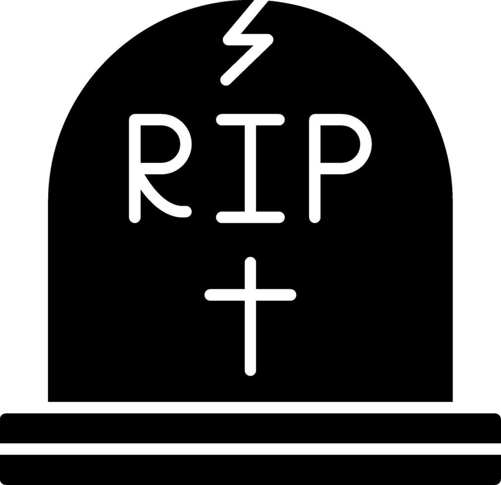 Tomb Glyph Icon vector