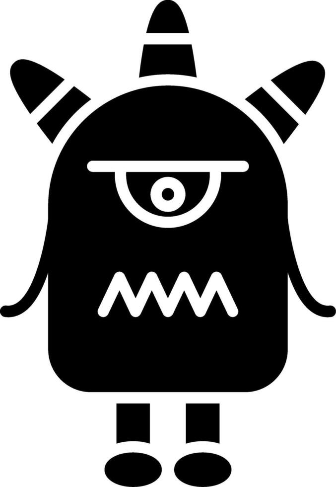 Monster Glyph Icon vector