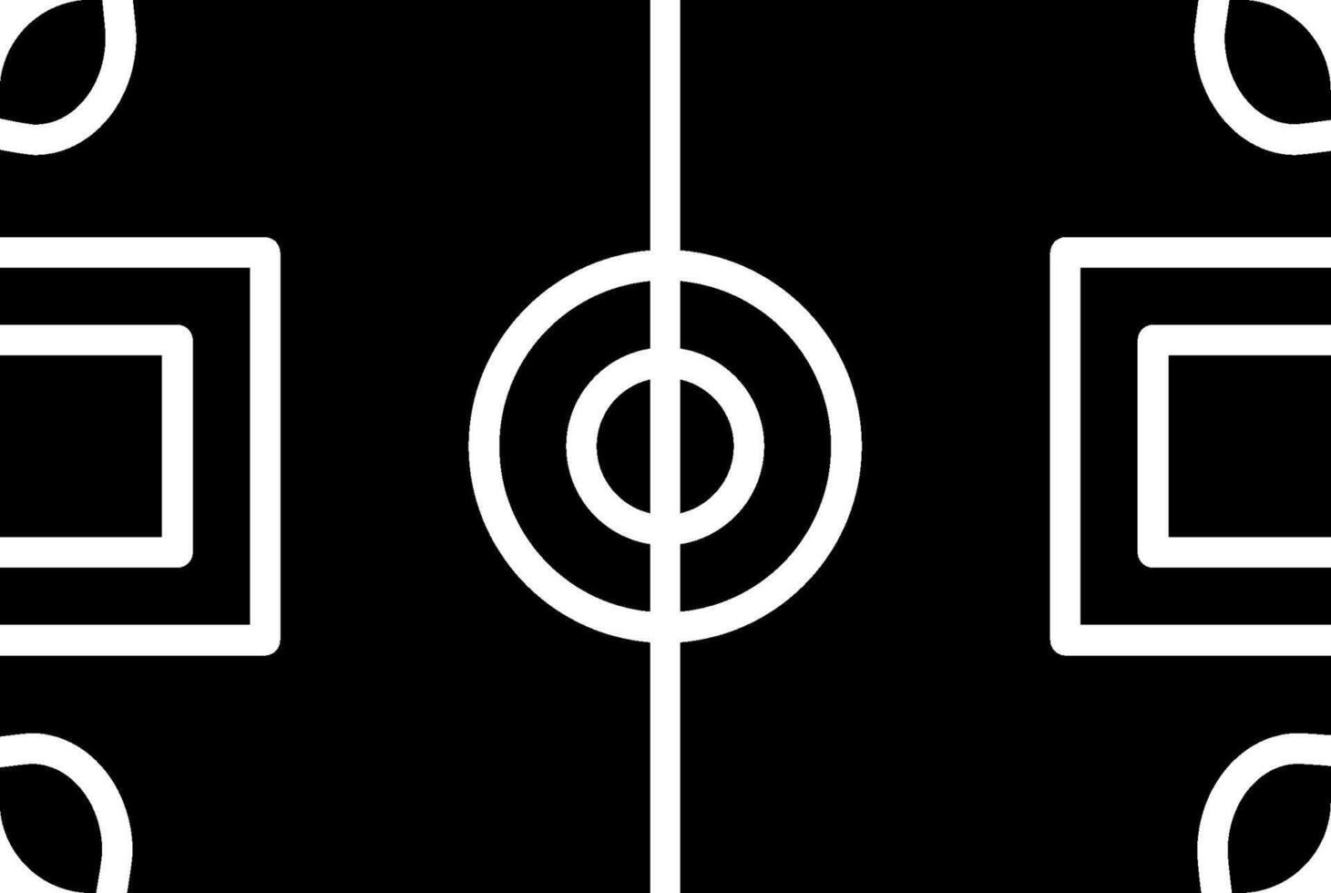 Football Field Glyph Icon vector