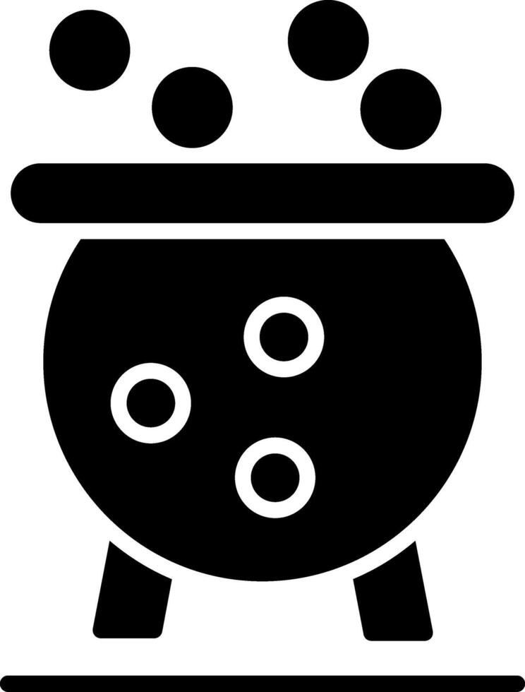 Cauldron Glyph Icon vector