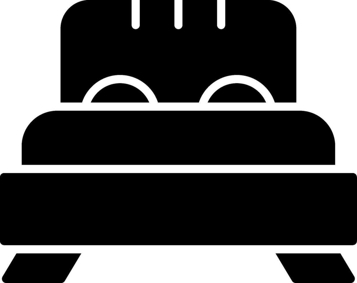 Bed Glyph Icon vector
