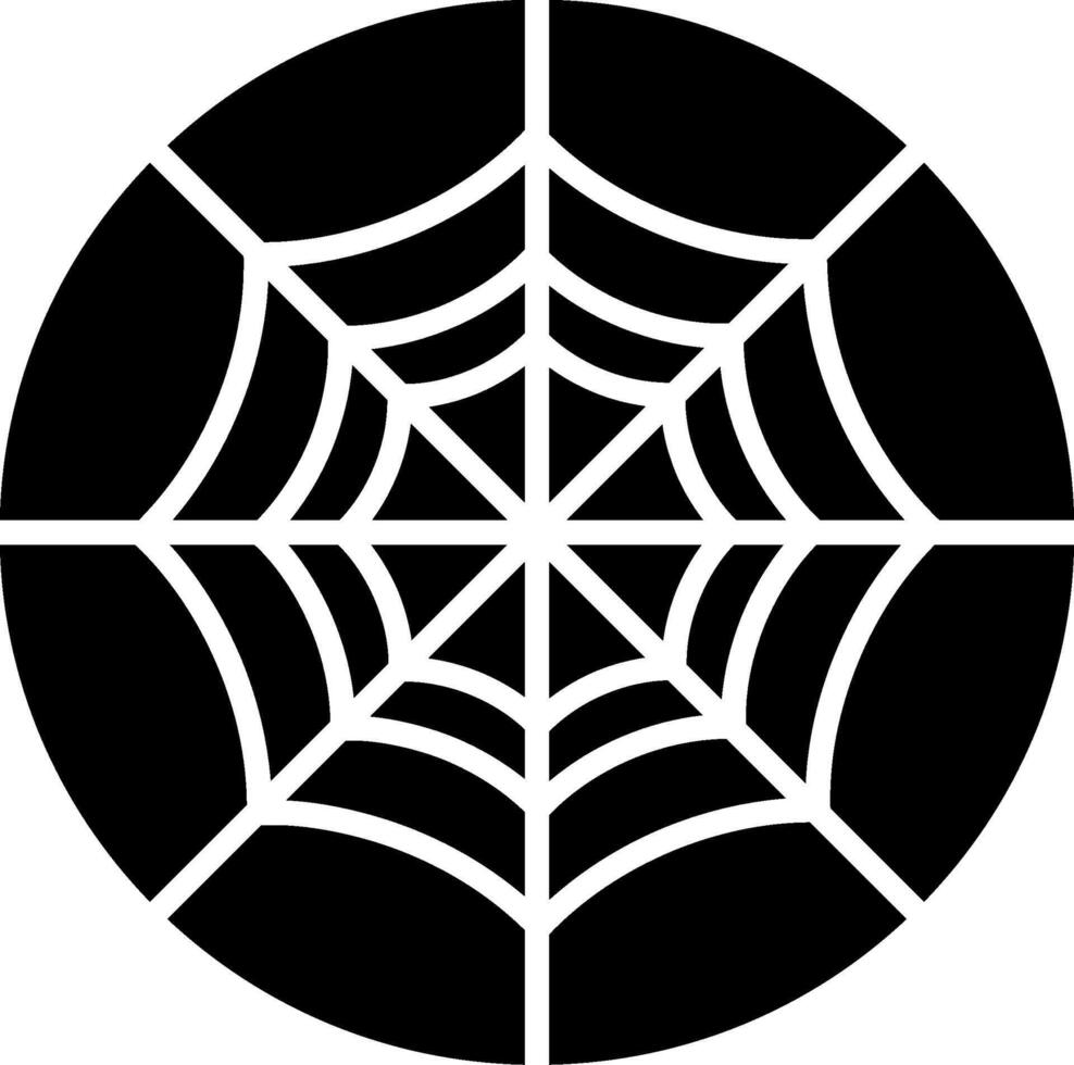 Spider Web Glyph Icon vector