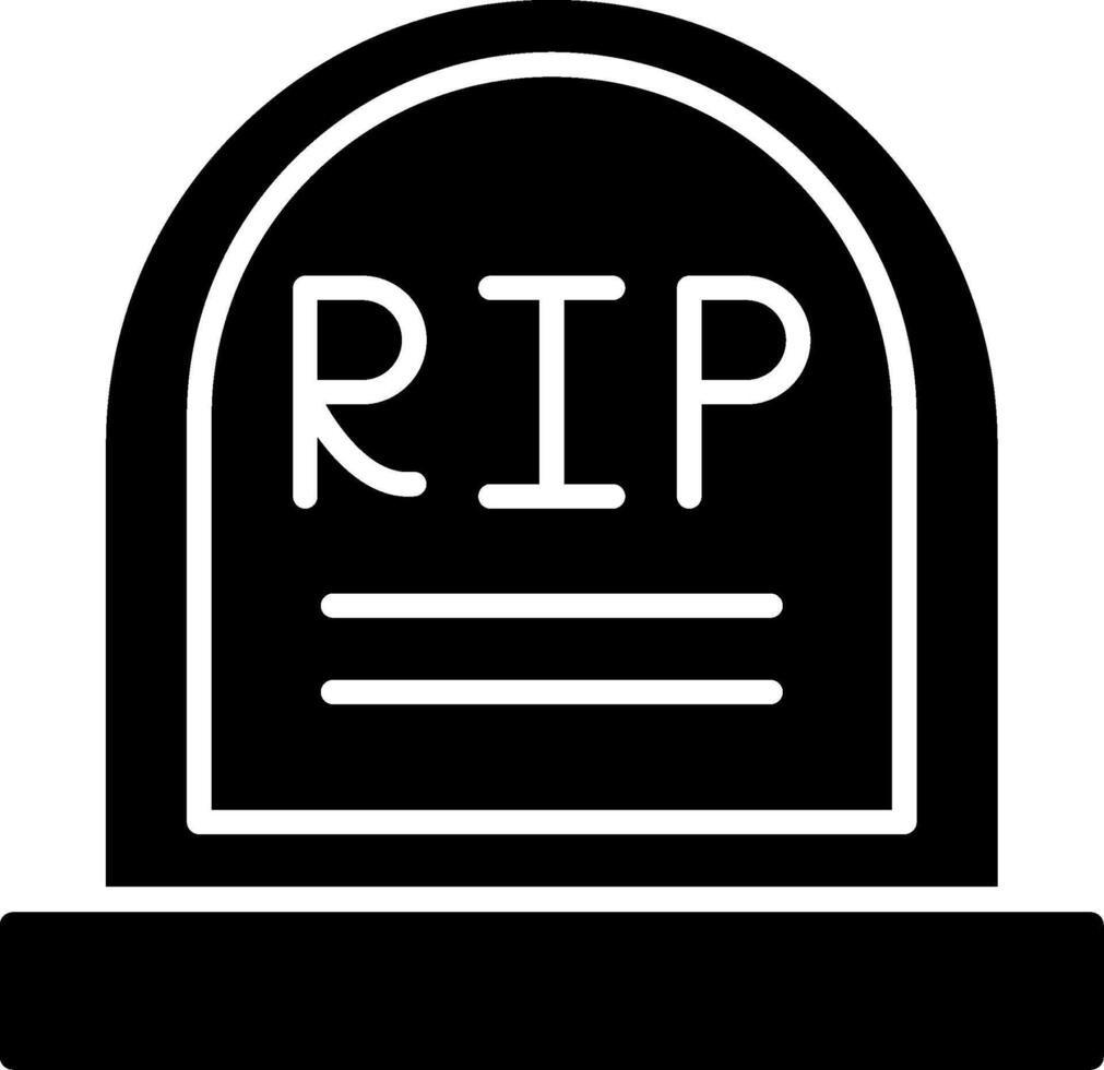 Cemetery Glyph Icon vector