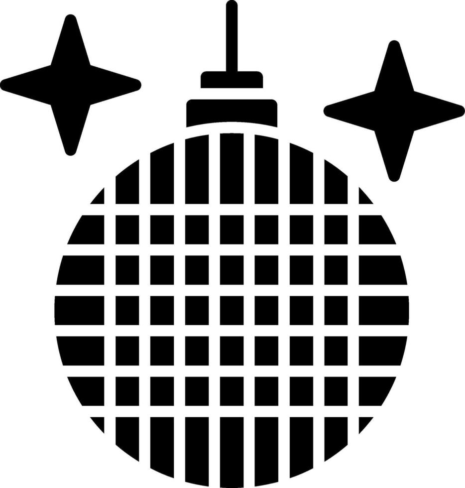 icono de glifo de bola de discoteca vector