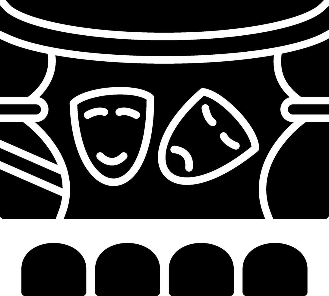 Theatre Glyph Icon vector