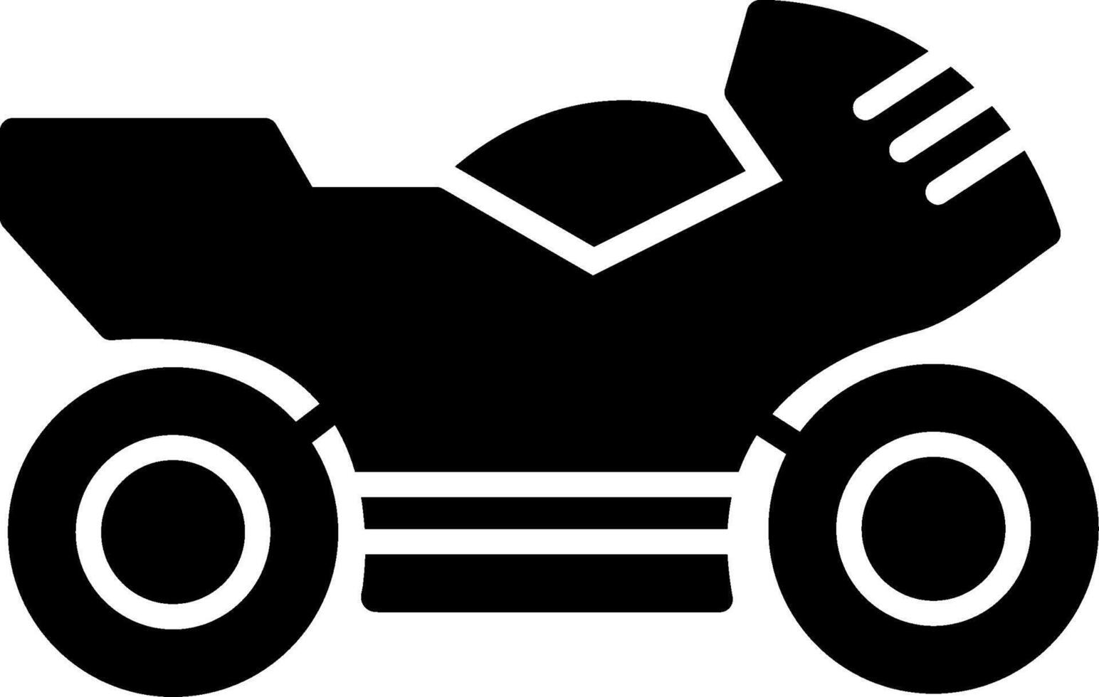 icono de glifo de motocicleta vector