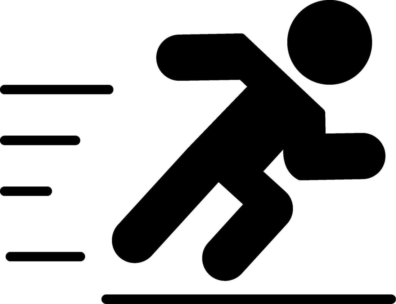 Jogging Glyph Icon vector