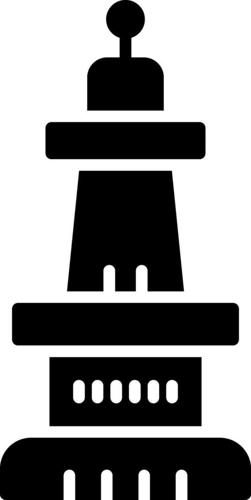 icono de glifo de monumento vector