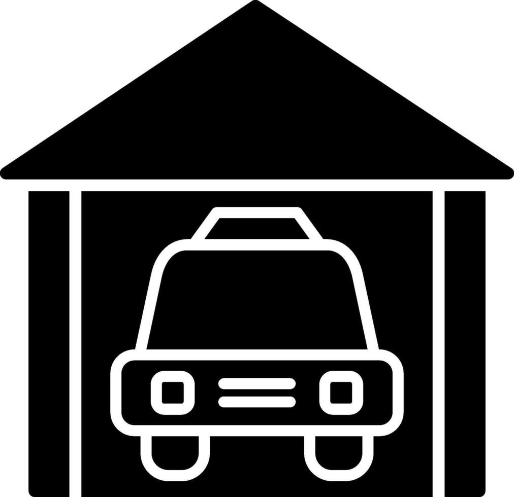 Garage Glyph Icon vector