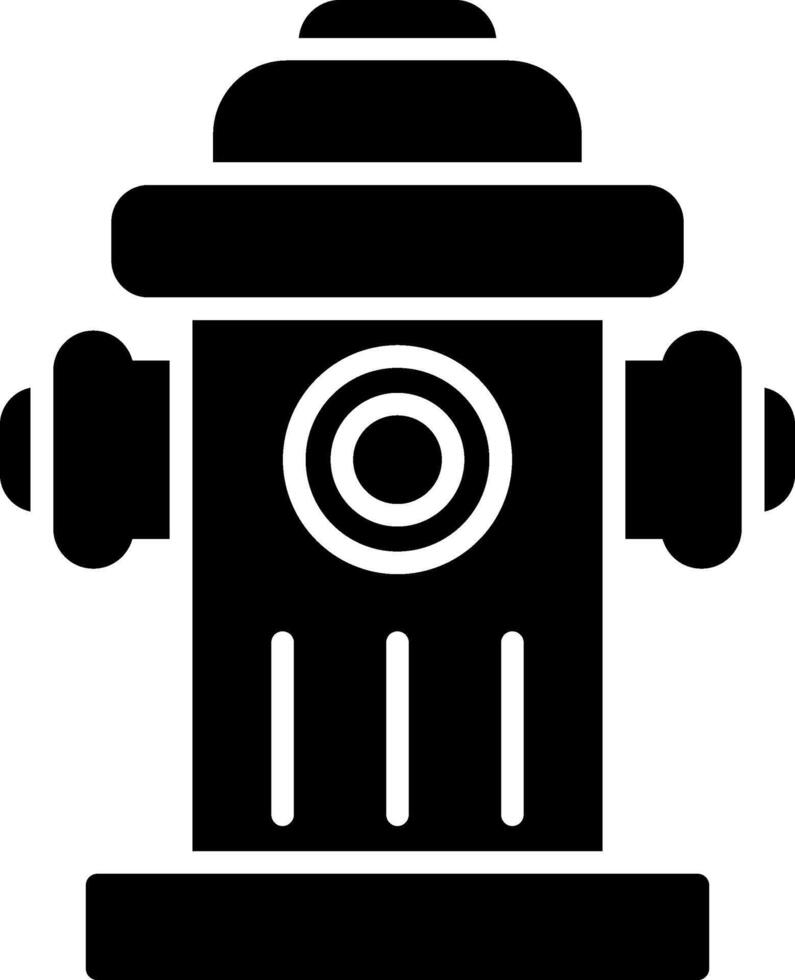 Fire Hydrant Glyph Icon vector