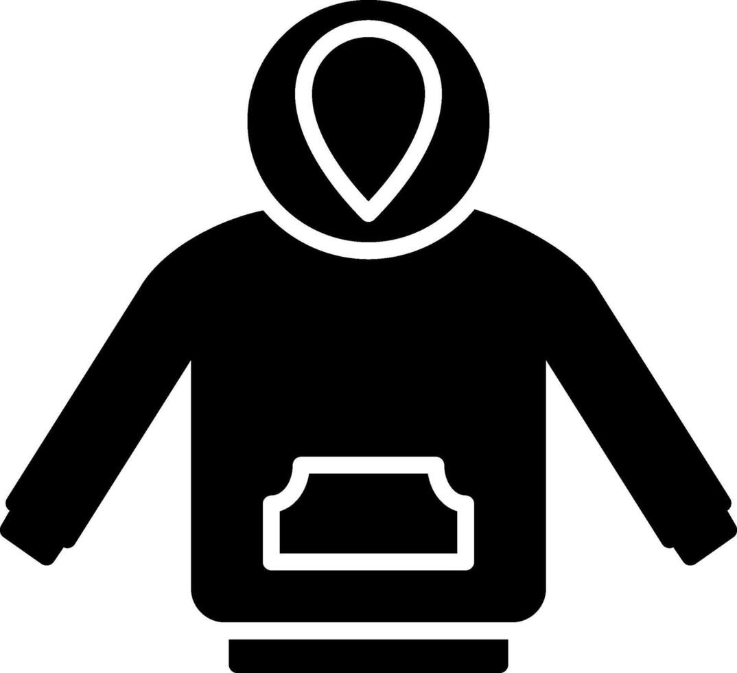 Hoodie Glyph Icon vector