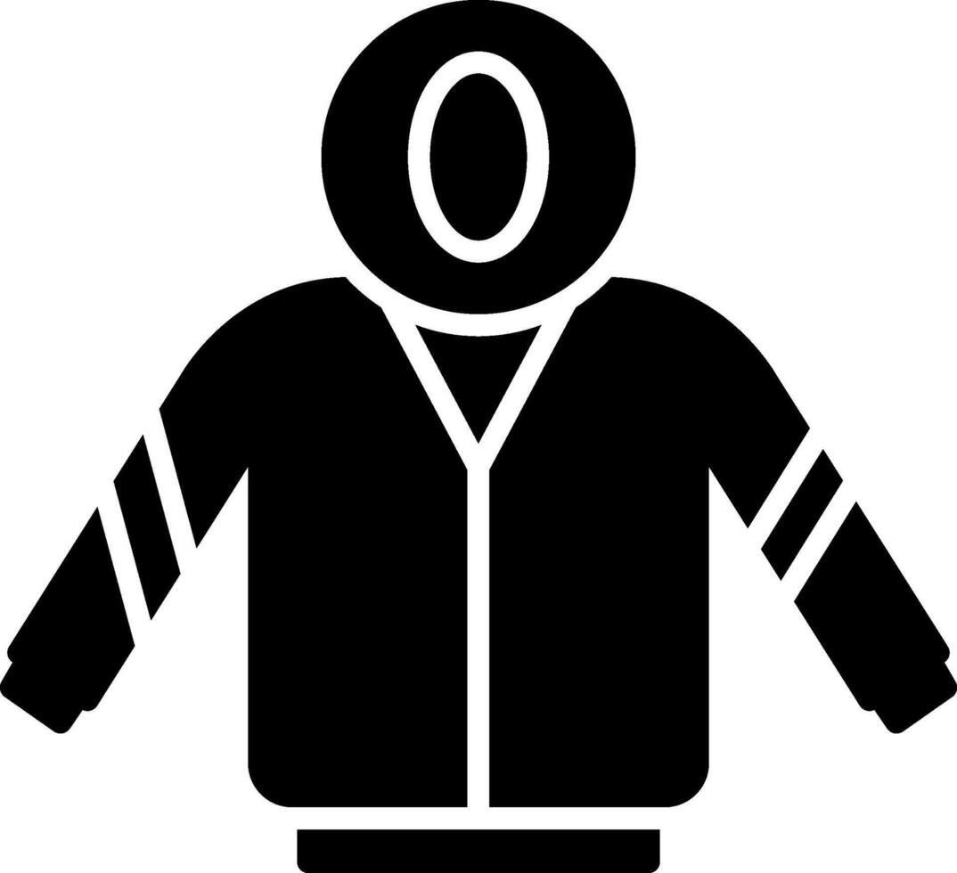 Hoodie Glyph Icon vector