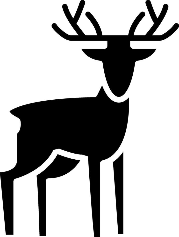 Deer Glyph Icon vector