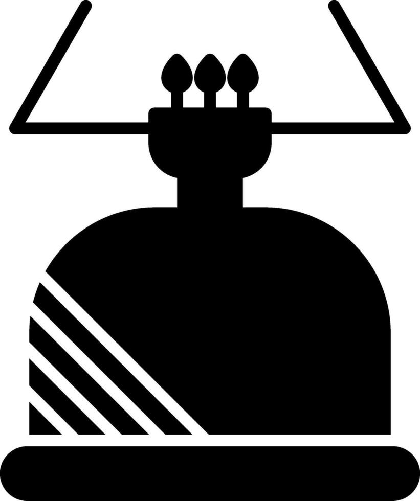 Camping Gas Glyph Icon vector