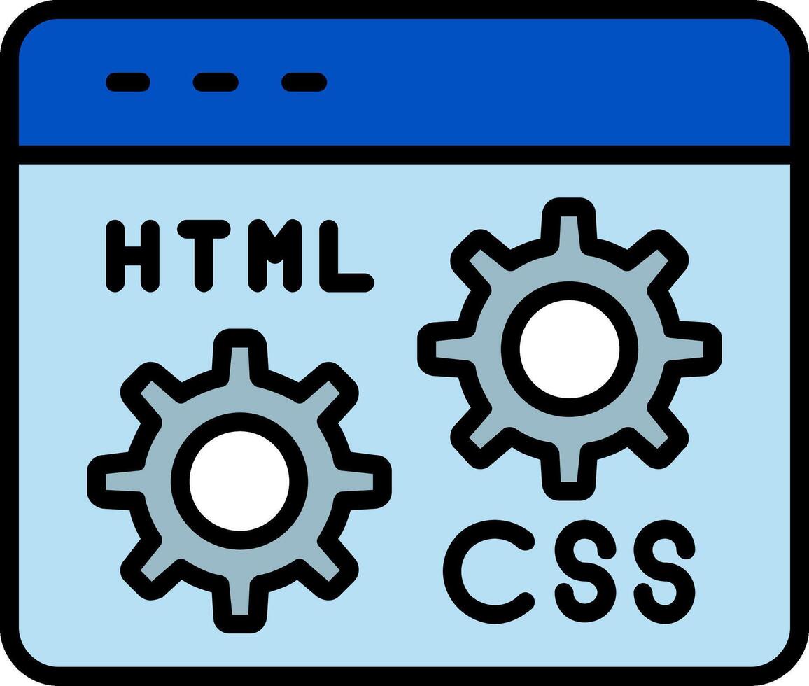 Web Development Line Filled Icon vector