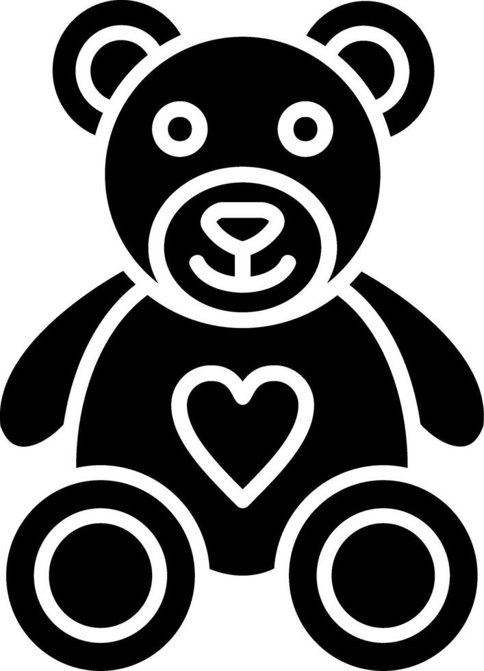 Bear Glyph Icon vector