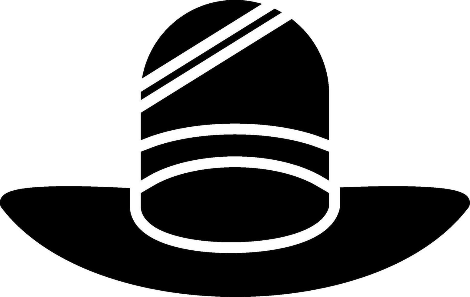 icono de glifo de sombrero vector