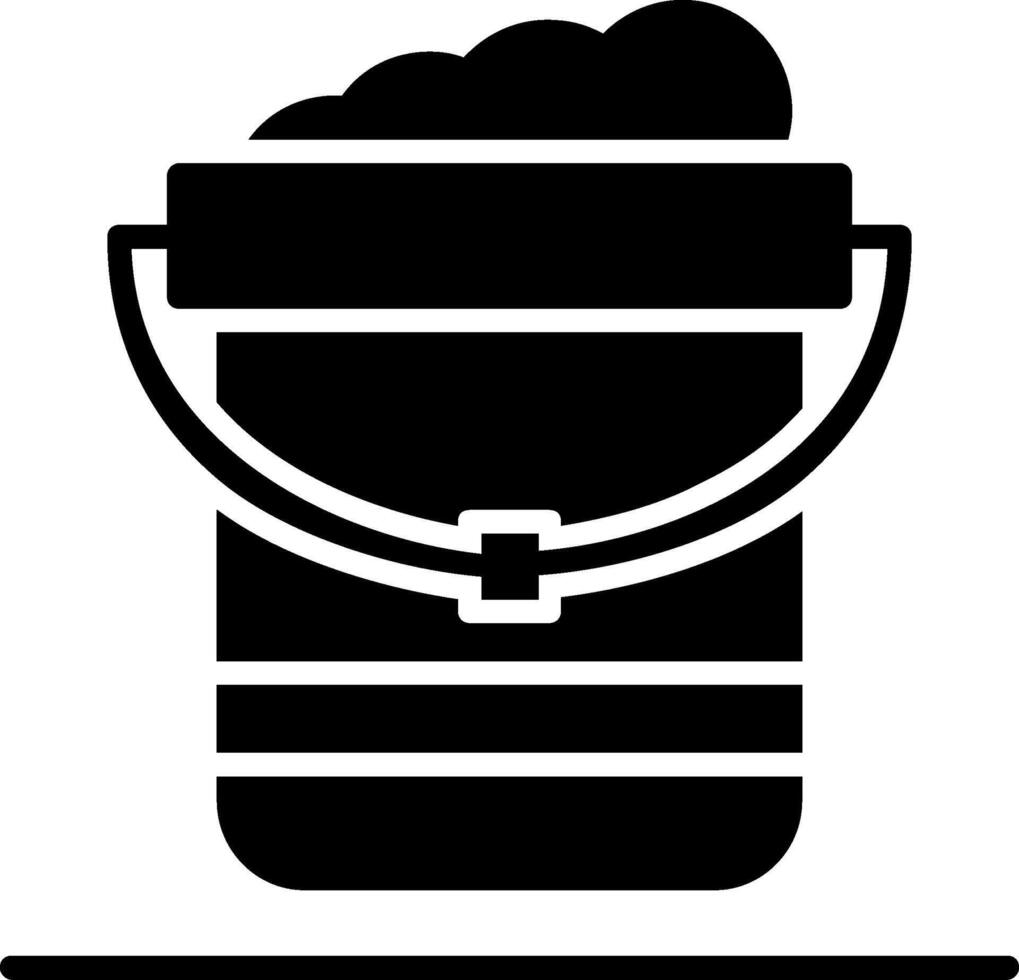 Pail Glyph Icon vector