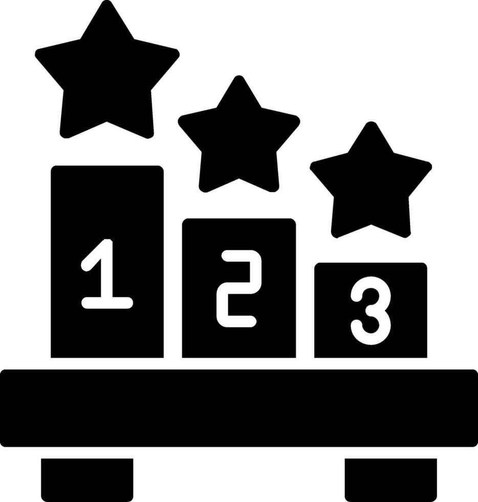 Number Glyph Icon vector