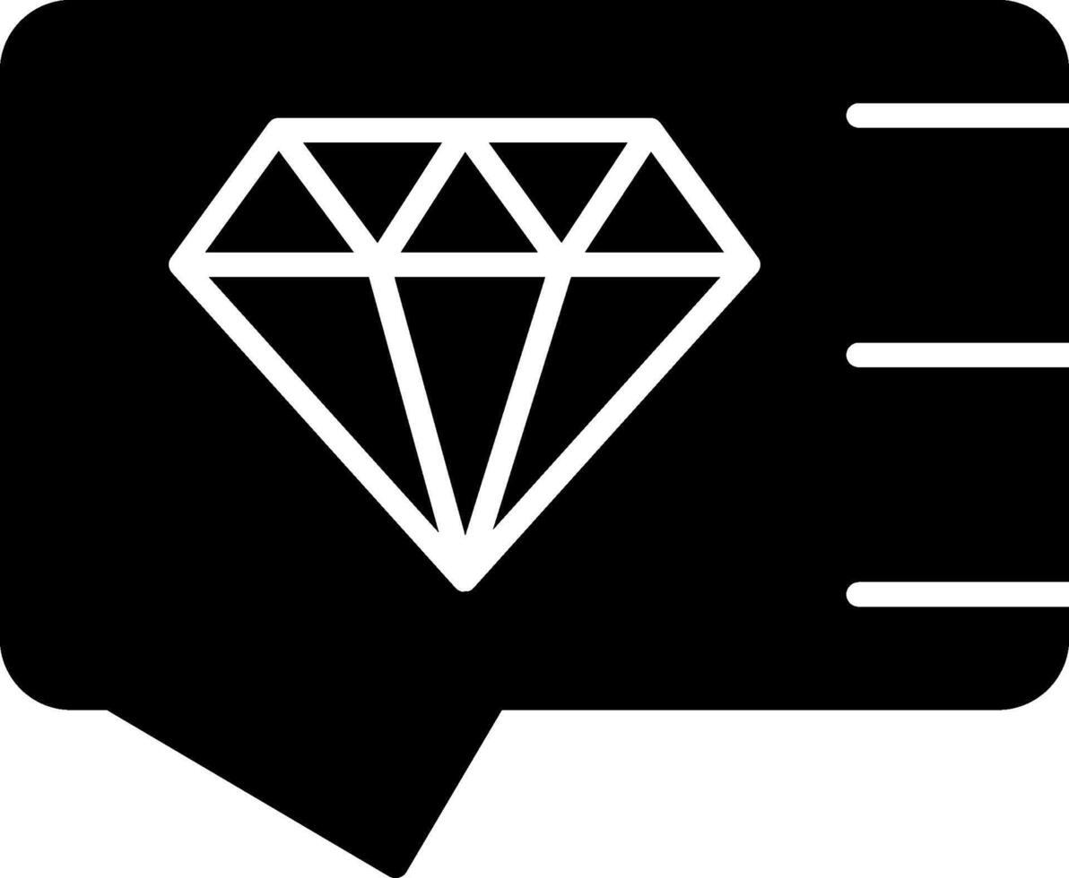 icono de glifo de daimond vector