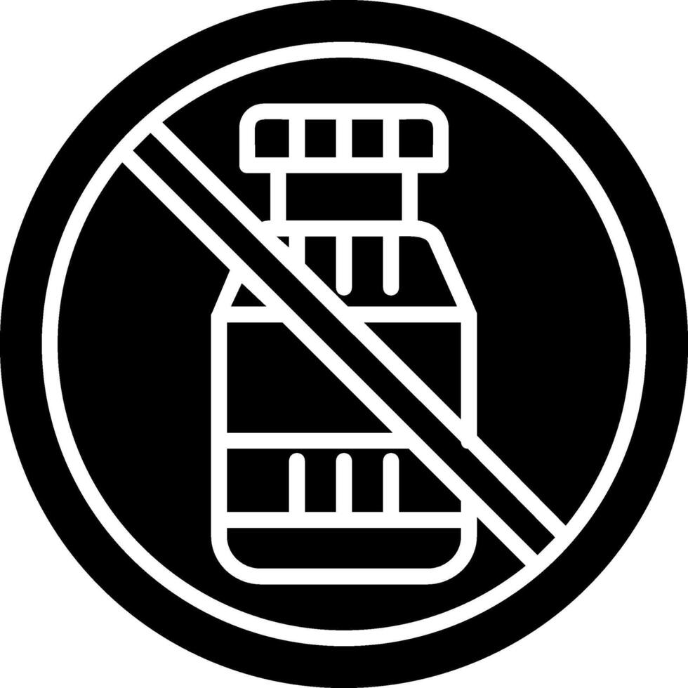 prohibido firmar glifo icono vector