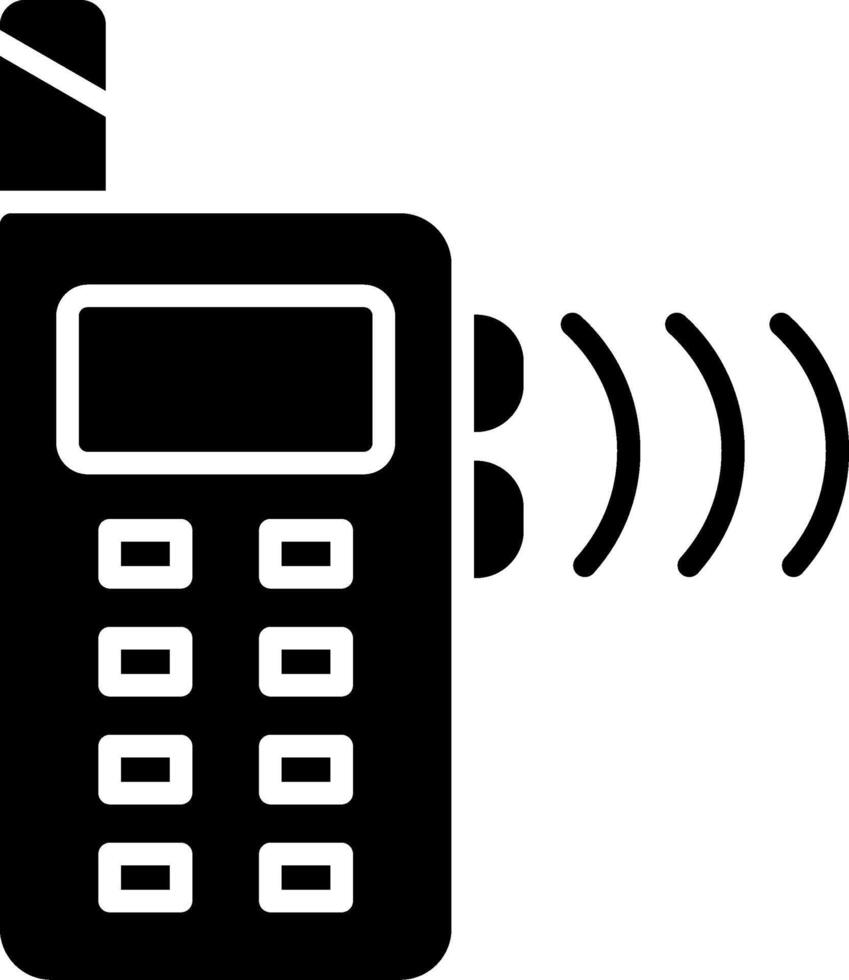 Walkie Talkie Glyph Icon vector