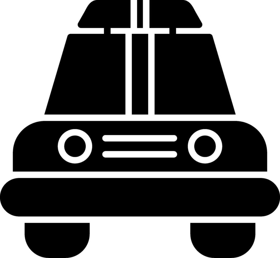 icono de glifo de coche de policía vector