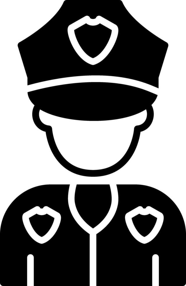 Policeman Glyph Icon vector