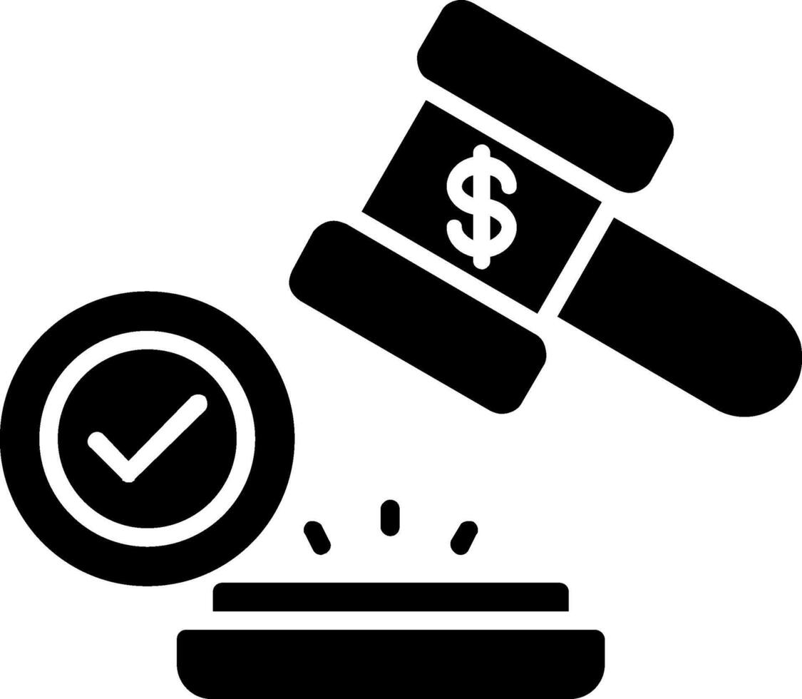 Hammer Glyph Icon vector