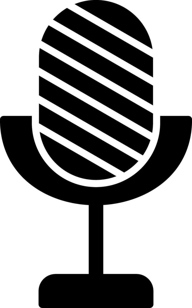 Voice Recorder Glyph Icon vector