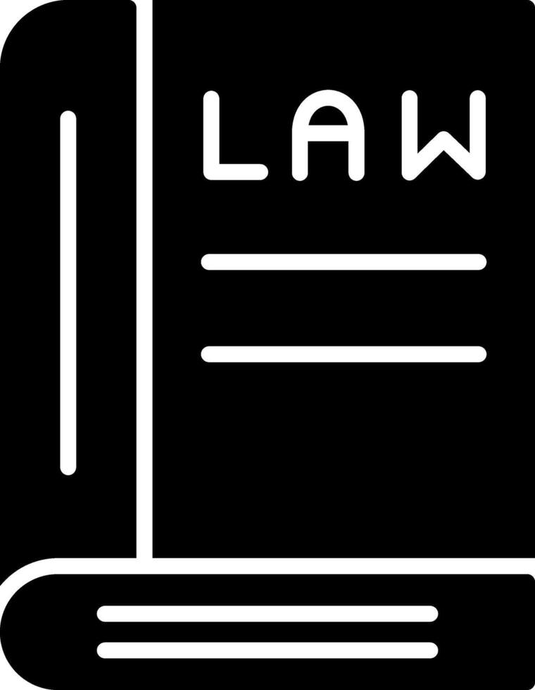 Law Book Glyph Icon vector