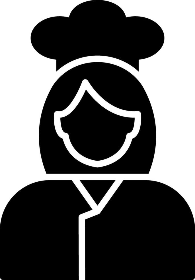 Chef Glyph Icon vector