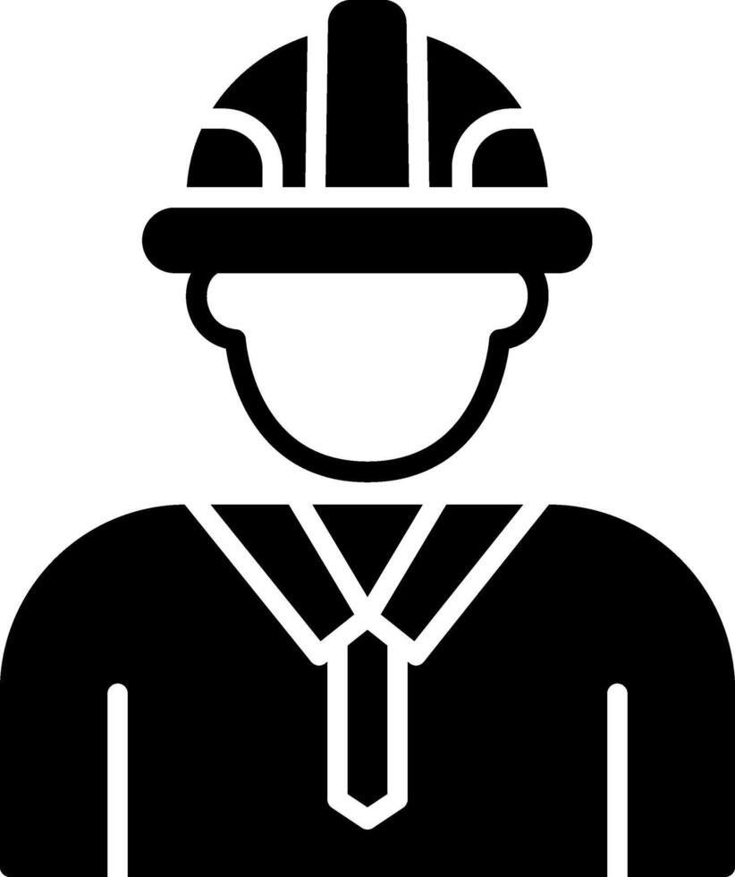 Engineer Glyph Icon vector