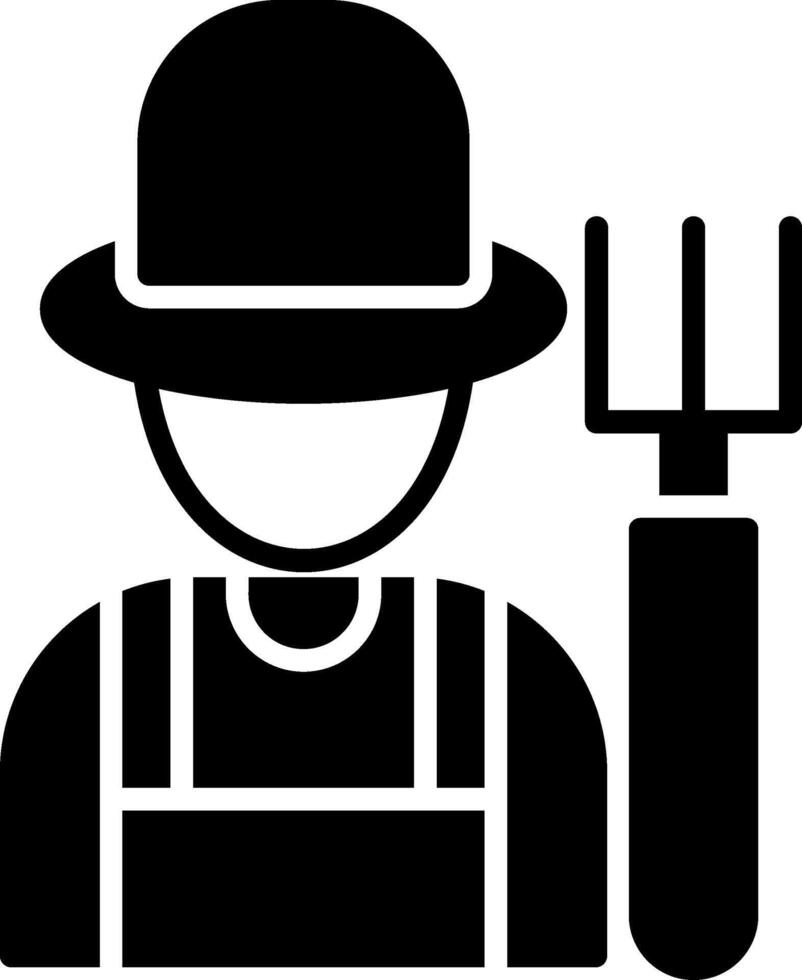 Farmer Glyph Icon vector