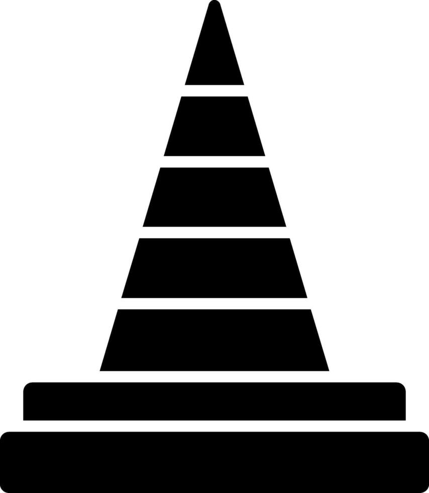 Traffic Cone Glyph Icon vector