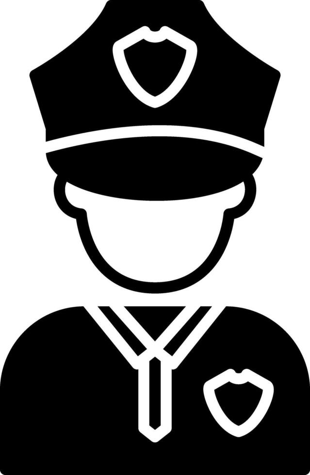 Police Man Glyph Icon vector