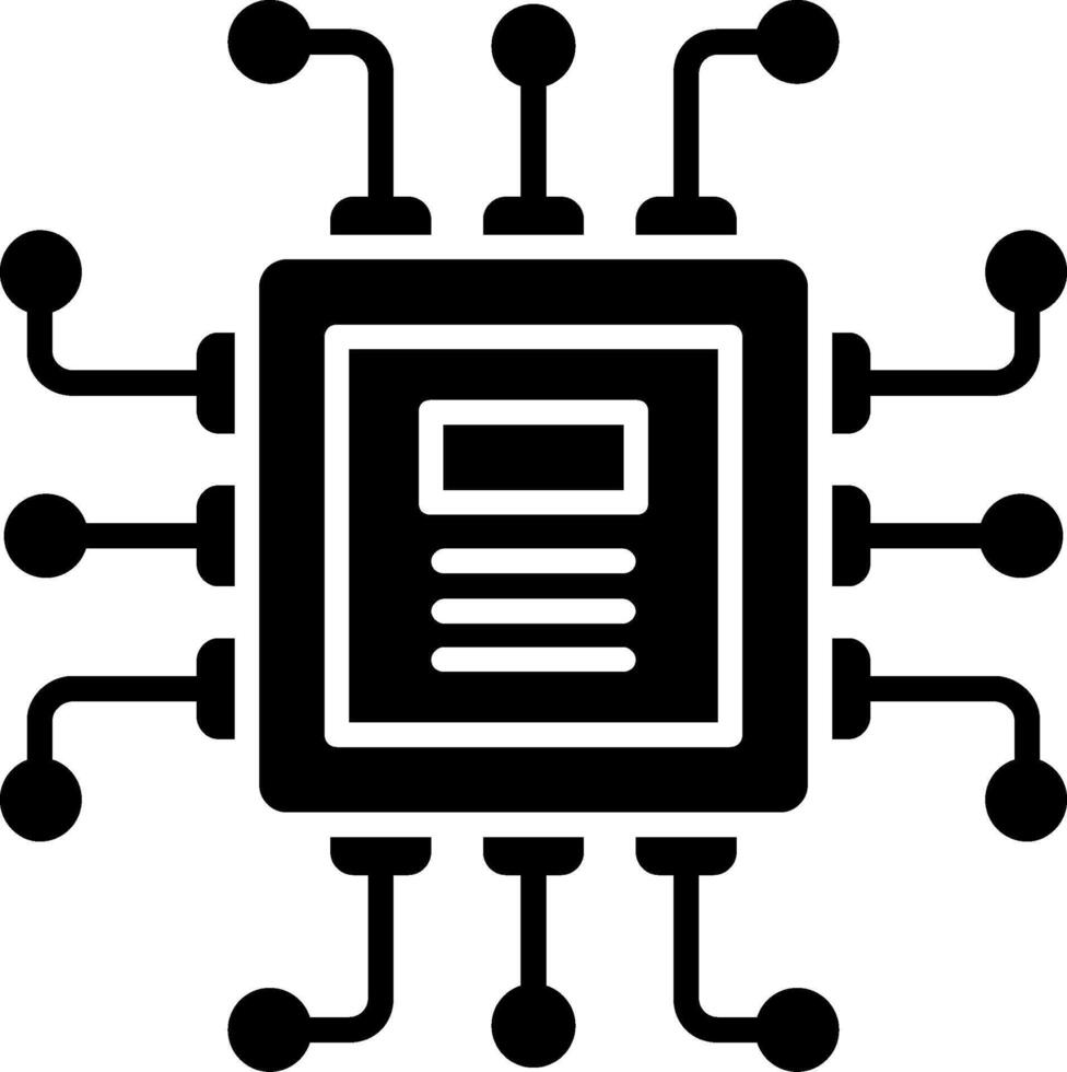 Chip Glyph Icon vector