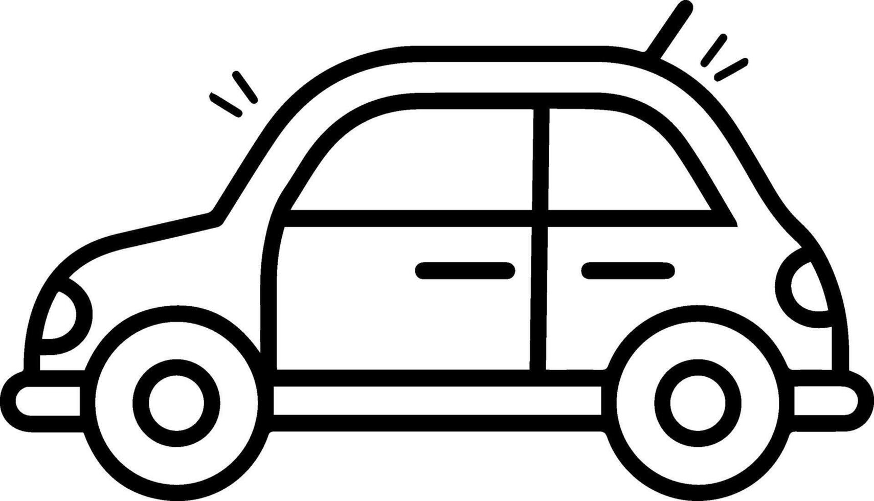 coche línea imágenes icono estilo vector