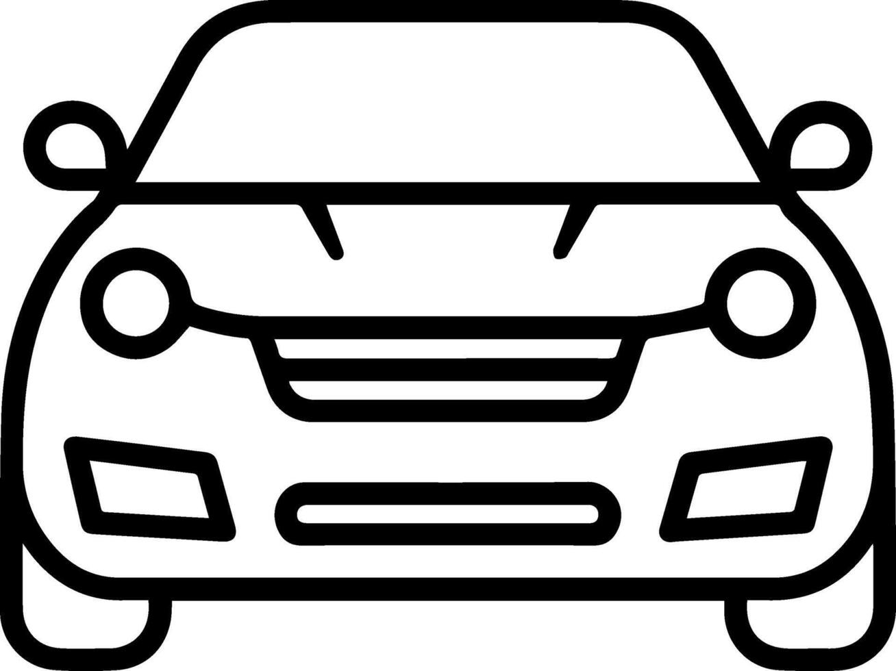 coche línea imágenes icono estilo vector