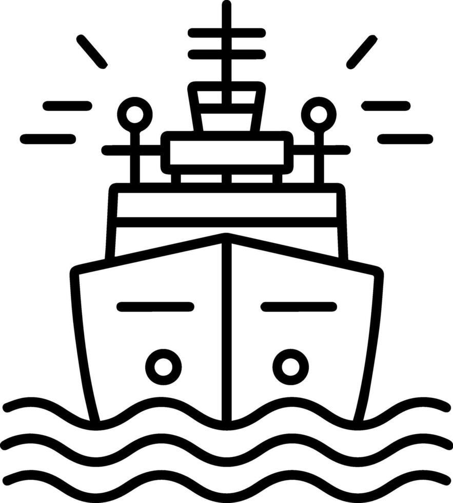 Ship line images icon style vector