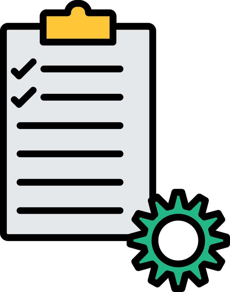 Project Management Line Filled Icon vector