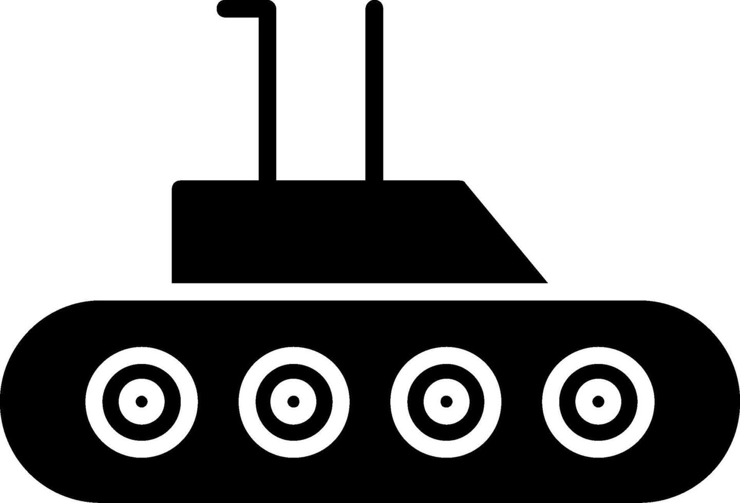 Submarine Glyph Icon vector