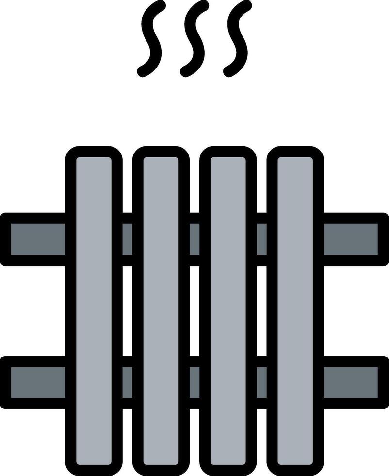 Radiator Line Filled Icon vector