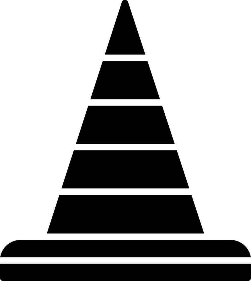 Traffic Cone Glyph Icon vector