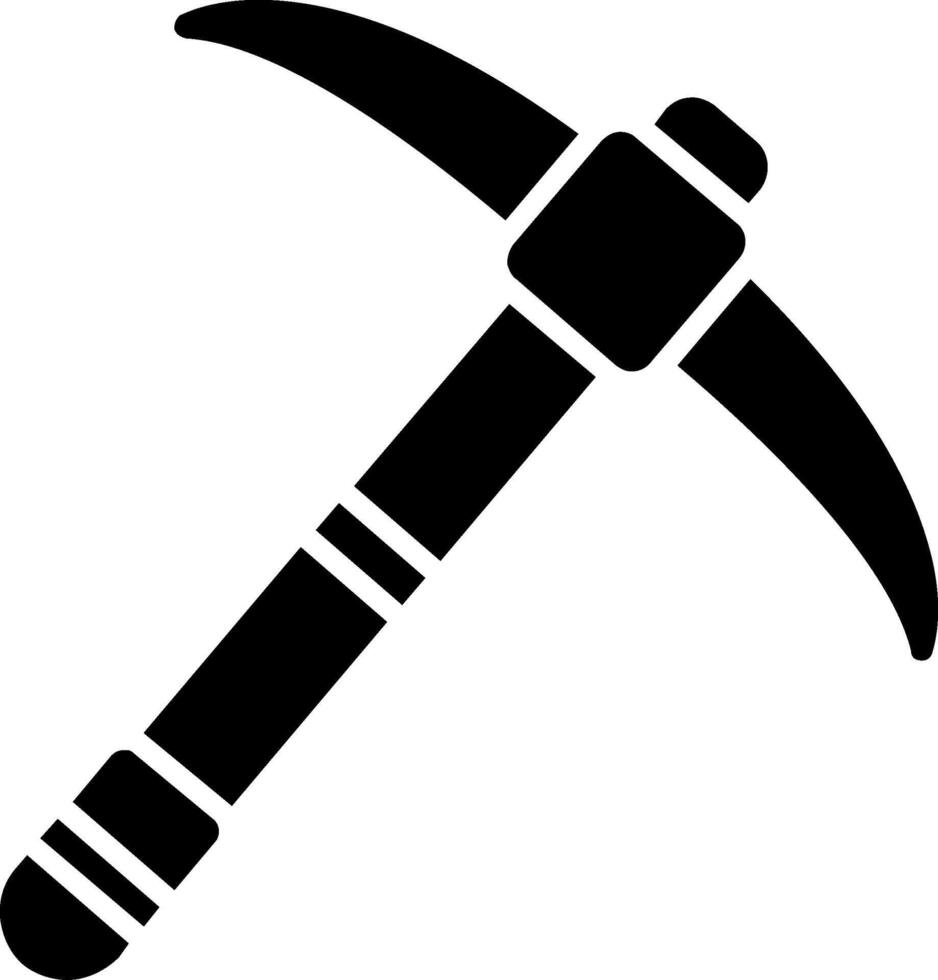 Pickaxe Glyph Icon vector