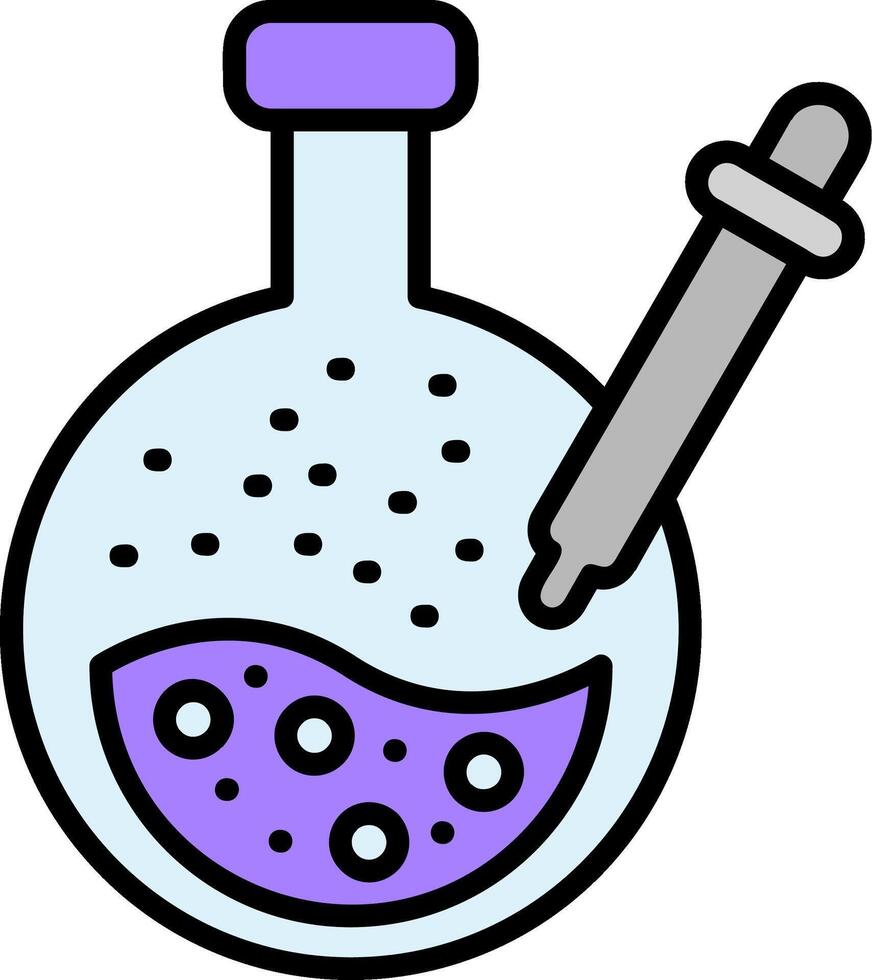 Pipette Line Filled Icon vector