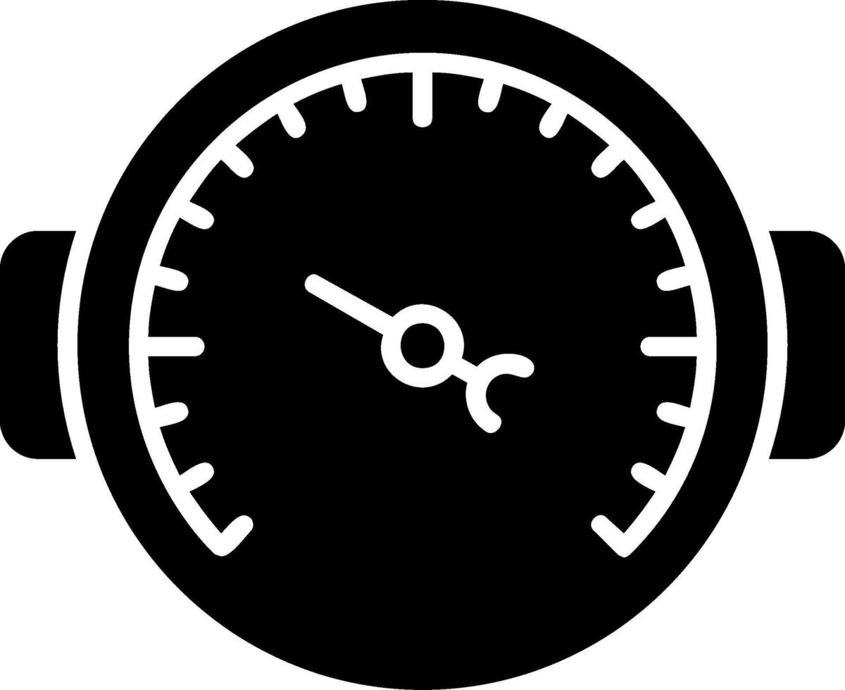 Pressure Gauge Glyph Icon vector