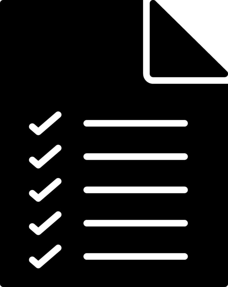 Questionnaire Glyph Icon vector